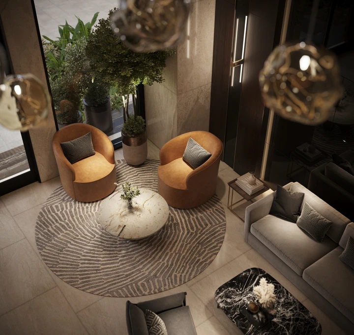 Bellevue Lobby Aerial View
